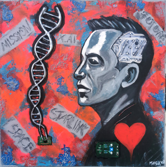 Mars Echo_C | Pop-Art Elon Musk | Original von MASK