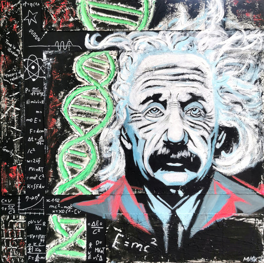 Popart Albert Einstein x DNA | A Hommage to this Genius
