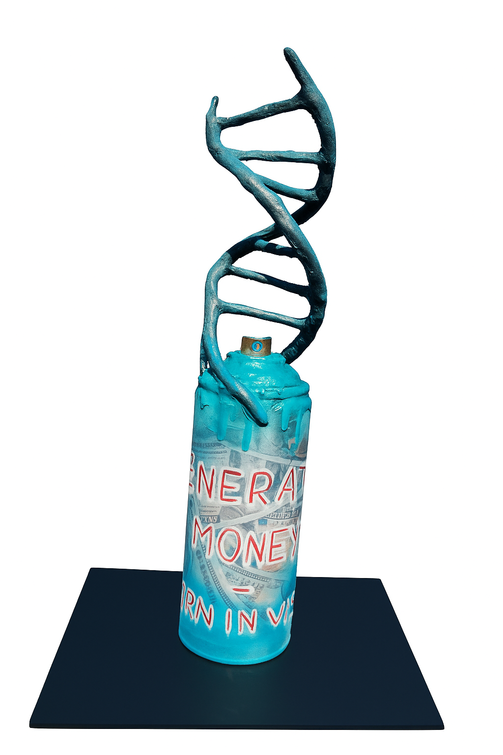 World's first DNA Art Spraycan |Generation Money | Popart Sculpture